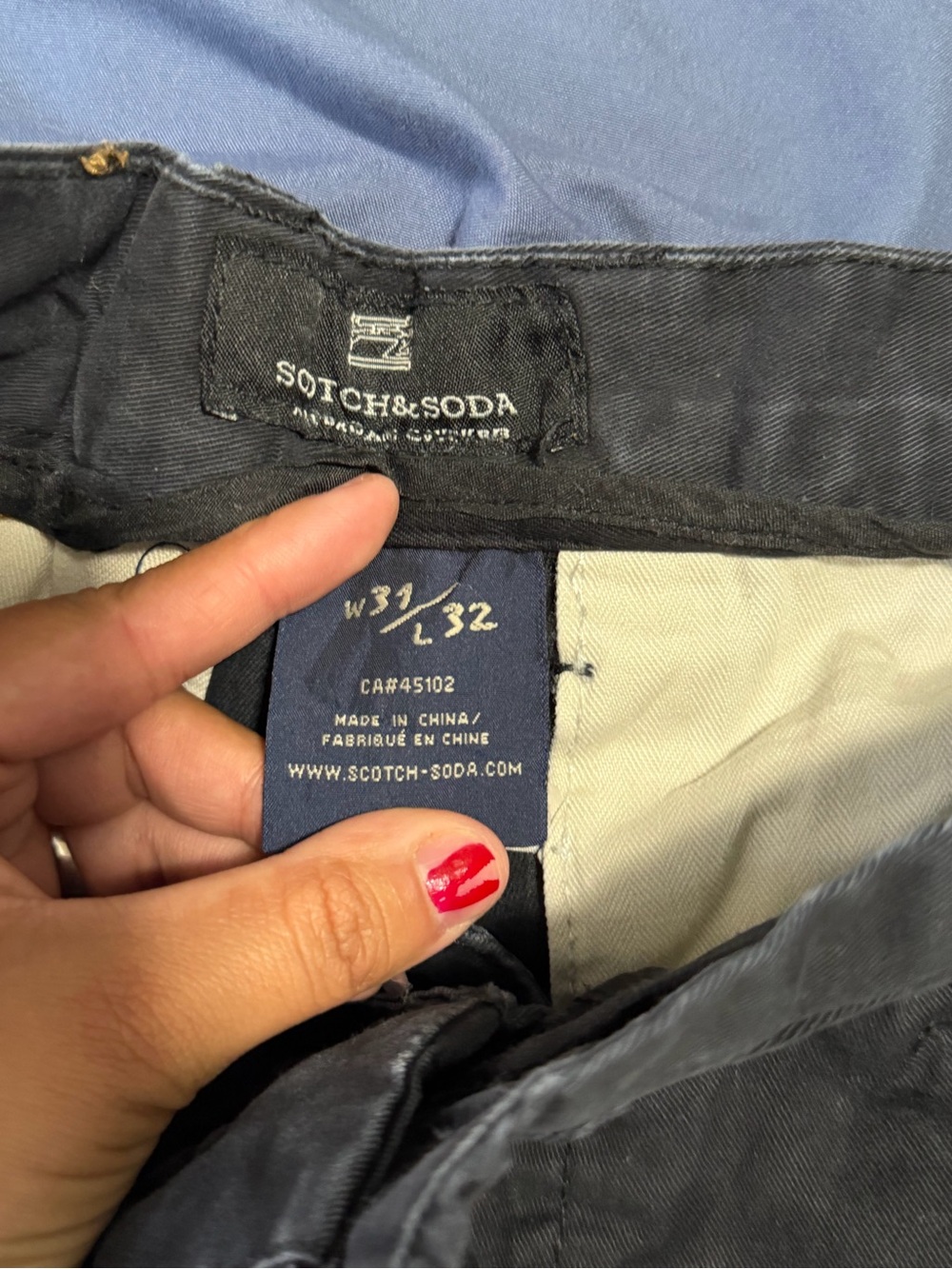 Scotch & Soda Navy Chinos for Men
